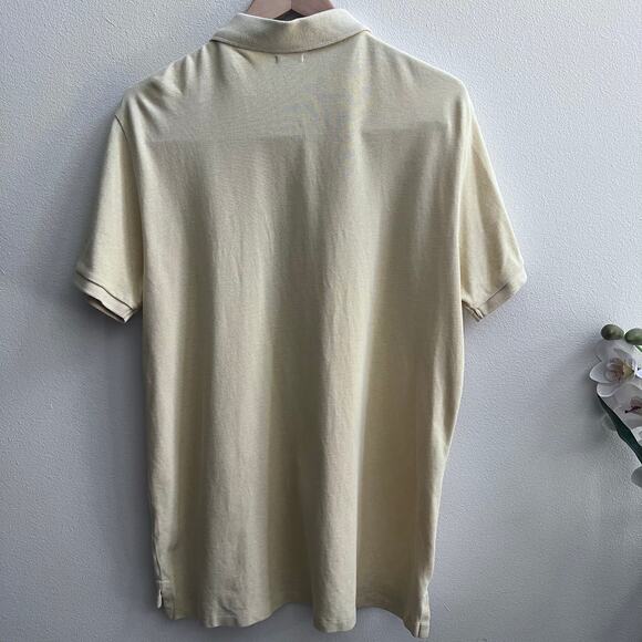 Polo Ralph Lauren Yellow Mens Polo Shirt Cotton Collared Short Sleeve Size Large - Picture 2 of 6